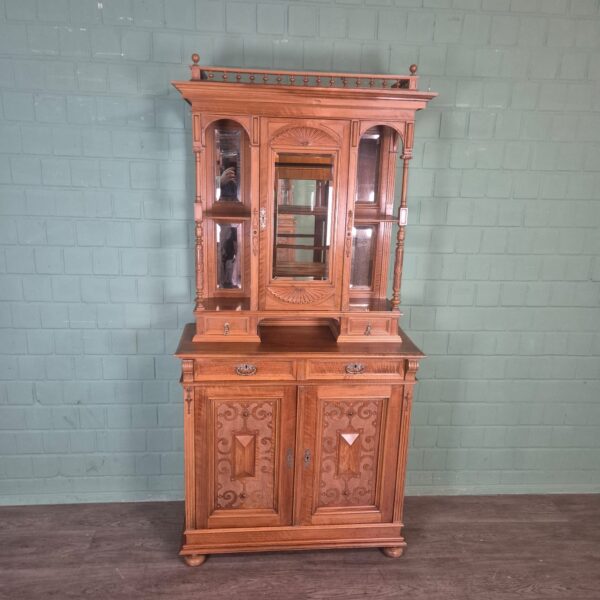Buffetschrank Schrank Gründerzeit 1890 Nussbaum – Bild 3