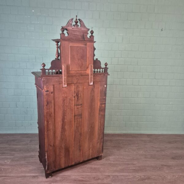 Vertiko mit Aufsatz Gründerzeit 1880 Nussbaum – Bild 19