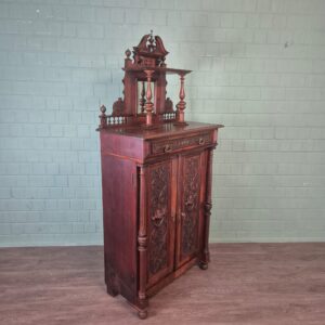 Vertiko mit Aufsatz Gründerzeit 1880 Nussbaum