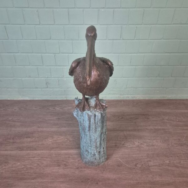 Skulptur Dekoration Pelikan Bronze 0,96 m – Bild 3