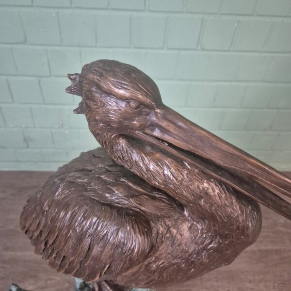 Skulptur Dekoration Pelikan Bronze 0,96 m – Bild 7