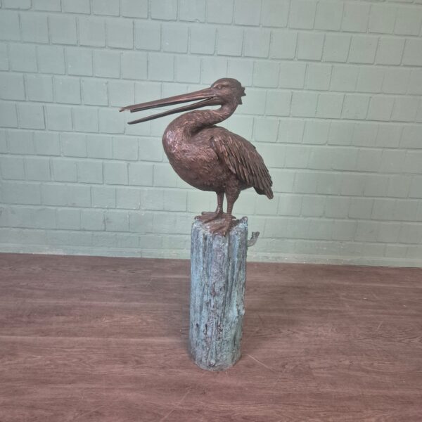 Skulptur Dekoration Pelikan Bronze 0,96 m – Bild 4