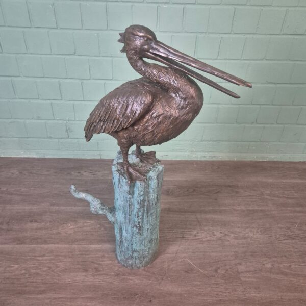 Skulptur Dekoration Pelikan Bronze 0,96 m