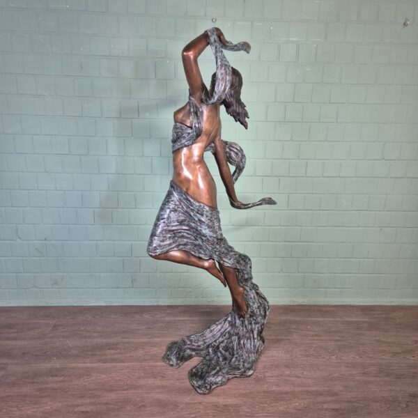Skulptur Dekoration Nymphe Bronze 1,90 m – Bild 14