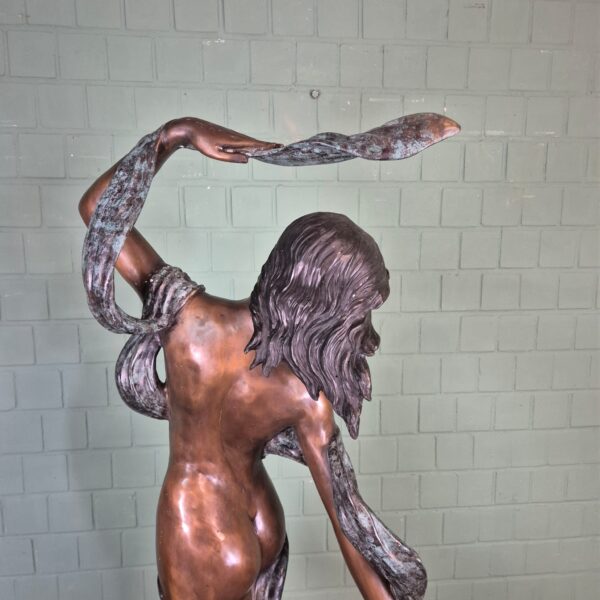 Skulptur Dekoration Nymphe Bronze 1,90 m – Bild 12