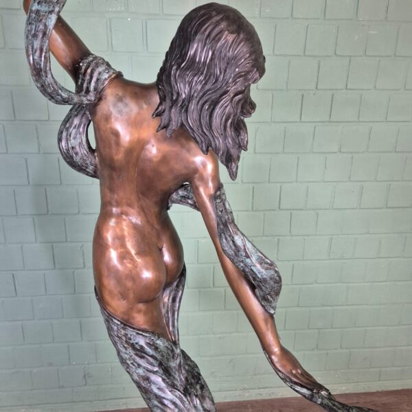 Skulptur Dekoration Nymphe Bronze 1,90 m – Bild 11