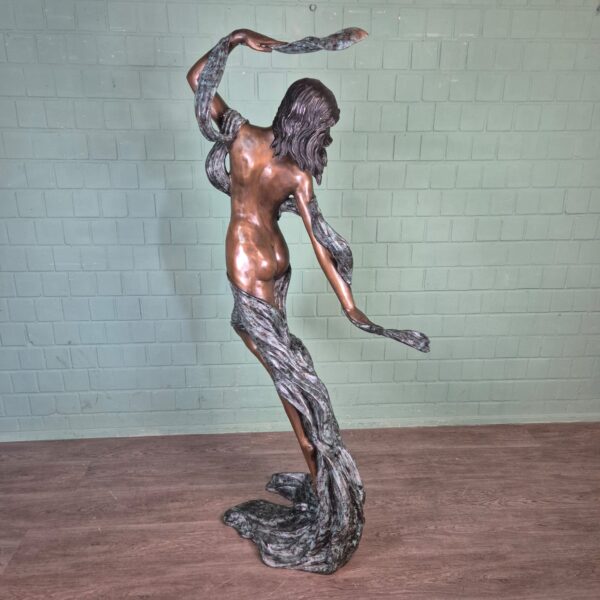 Skulptur Dekoration Nymphe Bronze 1,90 m – Bild 13