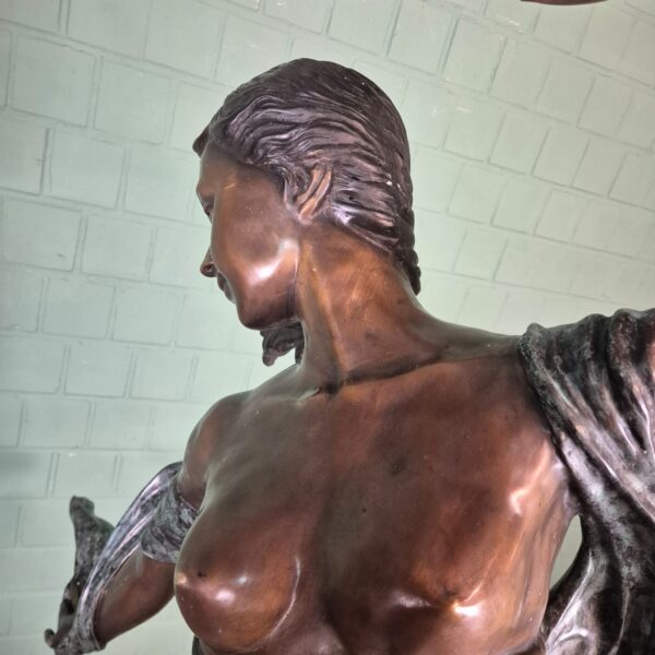 Skulptur Dekoration Nymphe Bronze 1,90 m – Bild 15