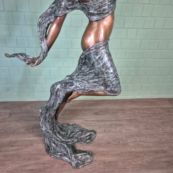 Skulptur Dekoration Nymphe Bronze 1,90 m – Bild 8