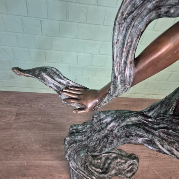 Skulptur Dekoration Nymphe Bronze 1,90 m – Bild 6