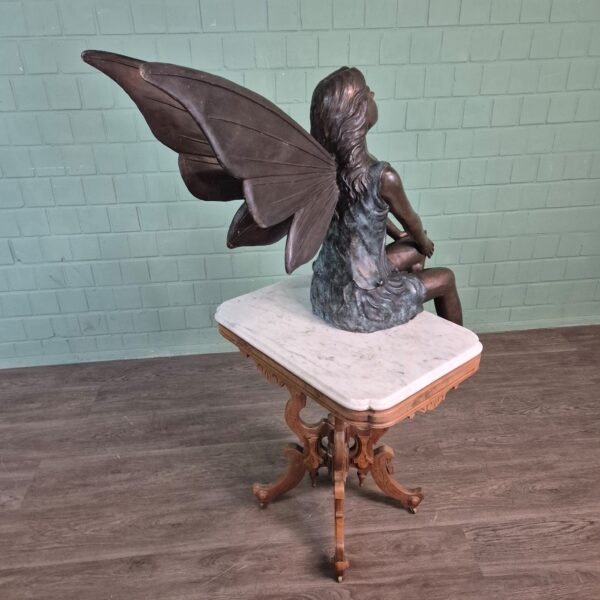 Skulptur Dekoration Waldfee Elfe Bronze 1,10 m – Bild 12