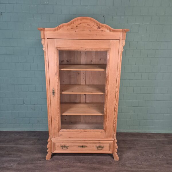 Vitrine Bücherschrank Louis Philippe 1860 Kiefer – Bild 3