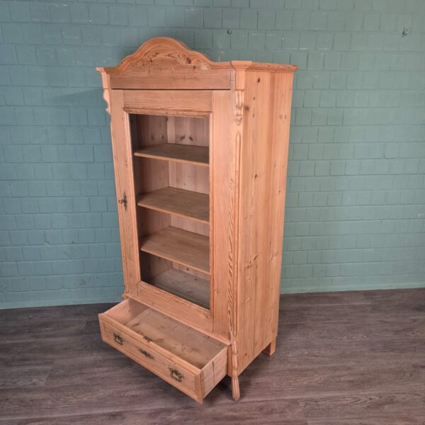 Vitrine Bücherschrank Louis Philippe 1860 Kiefer – Bild 11