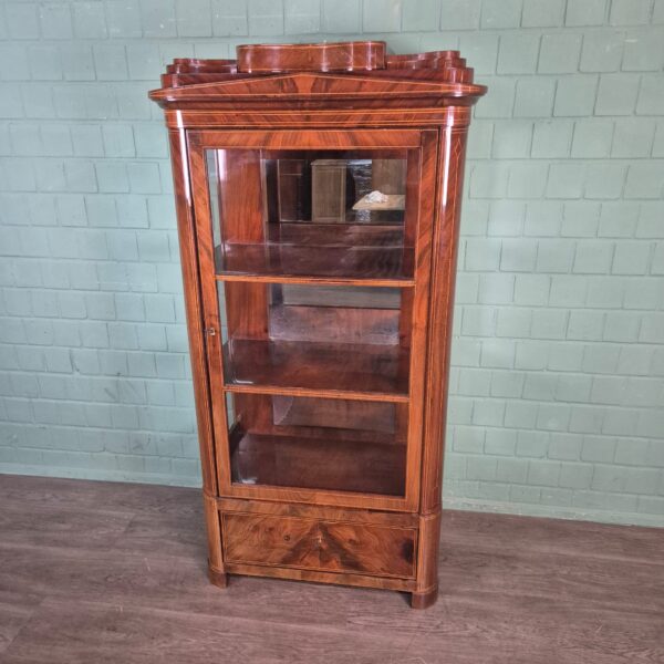 Vitrine Geschirrschrank Biedermeier 1830 Mahagoni – Bild 3