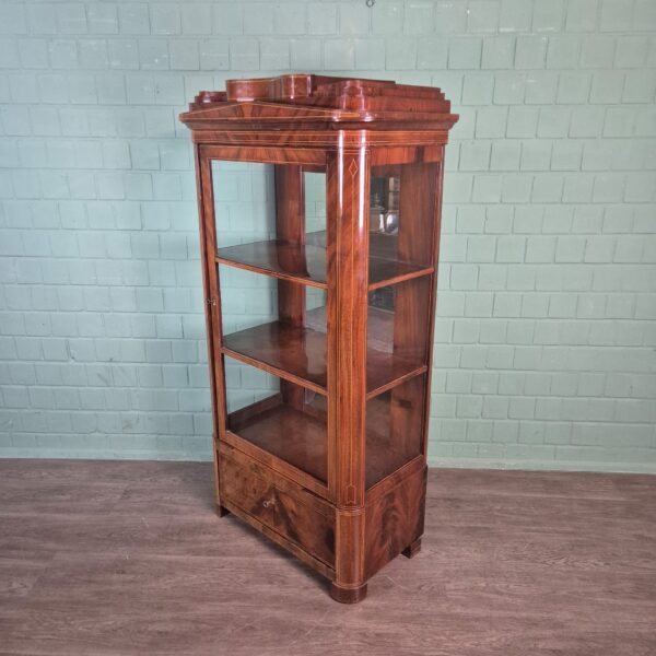 Vitrine Geschirrschrank Biedermeier 1830 Mahagoni – Bild 4
