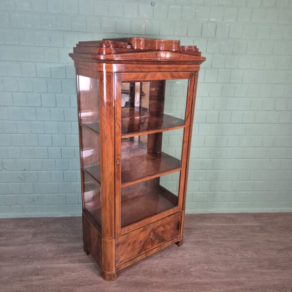 Vitrine Geschirrschrank Biedermeier 1830 Mahagoni