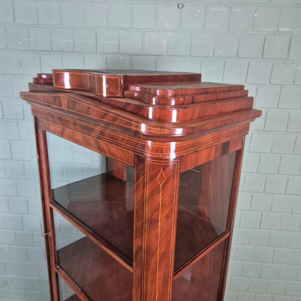 Vitrine Geschirrschrank Biedermeier 1830 Mahagoni – Bild 6