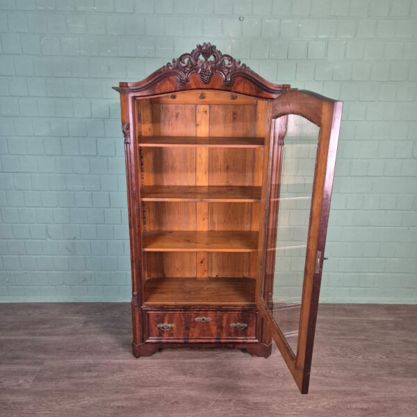 Vitrine Geschirrschrank Biedermeier 1860 Mahagoni – Bild 12