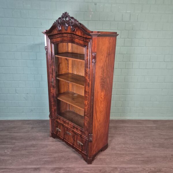 Vitrine Geschirrschrank Biedermeier 1860 Mahagoni – Bild 4