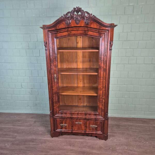 Vitrine Geschirrschrank Biedermeier 1860 Mahagoni – Bild 3