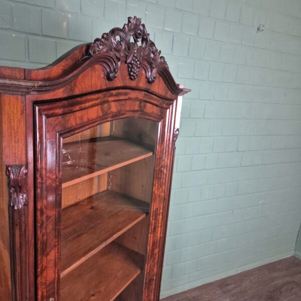 Vitrine Geschirrschrank Biedermeier 1860 Mahagoni – Bild 5
