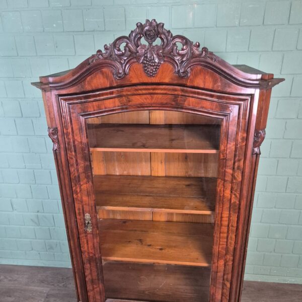 Vitrine Geschirrschrank Biedermeier 1860 Mahagoni – Bild 9