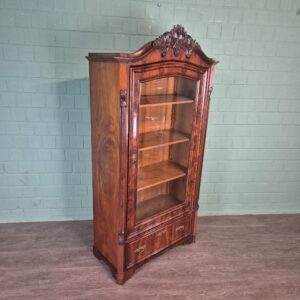 Vitrine Geschirrschrank Biedermeier 1860 Mahagoni