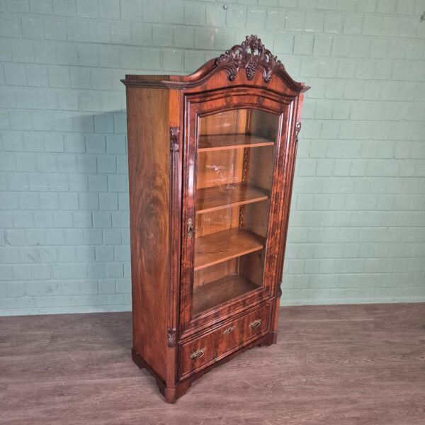 Vitrine Geschirrschrank Biedermeier 1860 Mahagoni