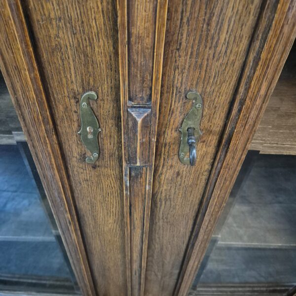 Vitrine Geschirrschrank Gründerzeit 1880 Eiche – Bild 6