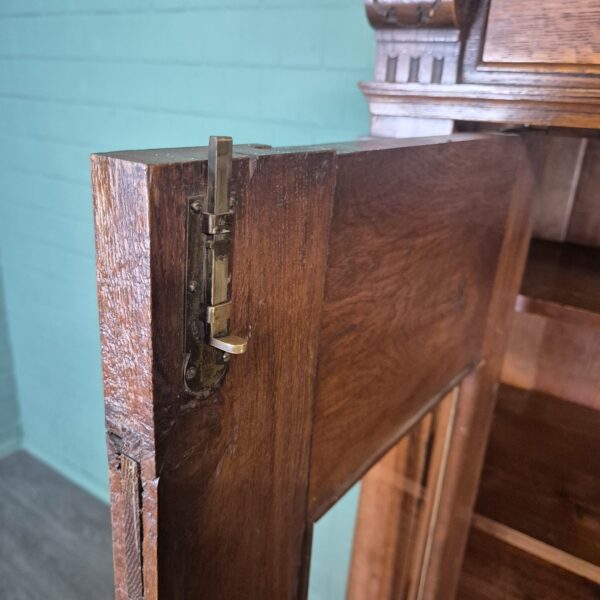 Vitrine Geschirrschrank Gründerzeit 1880 Eiche – Bild 12