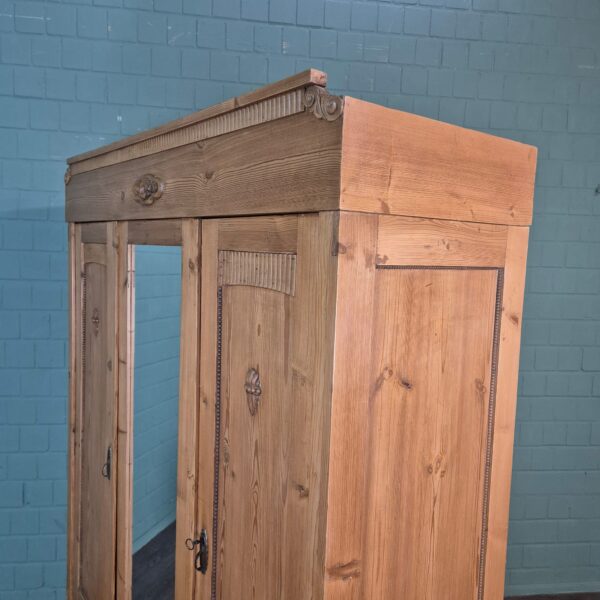 Schrank Kleiderschrank Jugendstil 1900 Kiefer – Bild 15