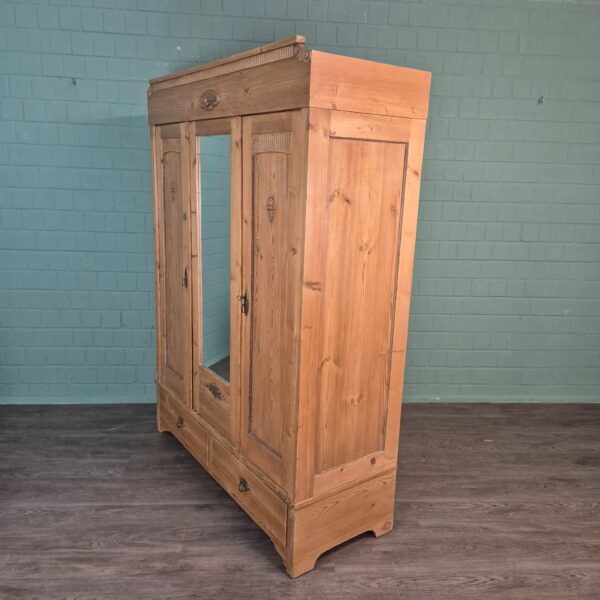 Schrank Kleiderschrank Jugendstil 1900 Kiefer – Bild 5