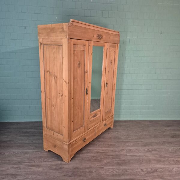 Schrank Kleiderschrank Jugendstil 1900 Kiefer – Bild 3