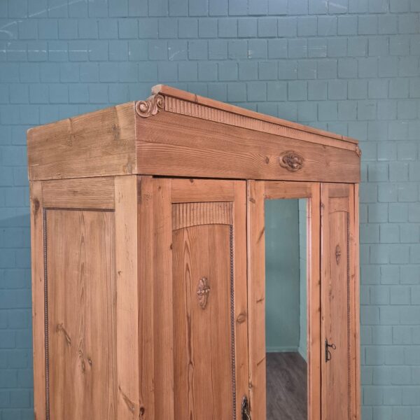 Schrank Kleiderschrank Jugendstil 1900 Kiefer – Bild 6