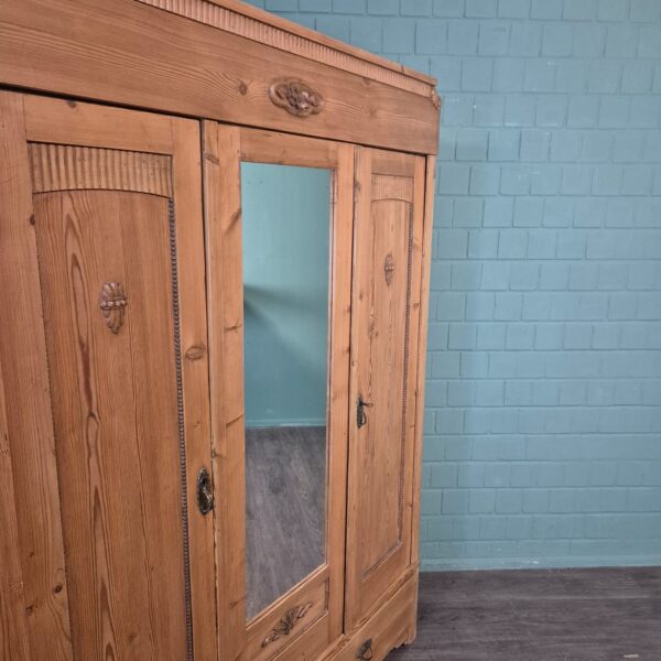 Schrank Kleiderschrank Jugendstil 1900 Kiefer – Bild 7