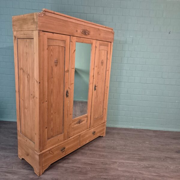 Schrank Kleiderschrank Jugendstil 1900 Kiefer – Bild 4