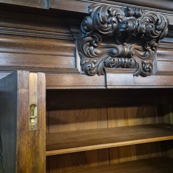 Schrank Kleiderschrank Historismus 1880 Eiche – Bild 19
