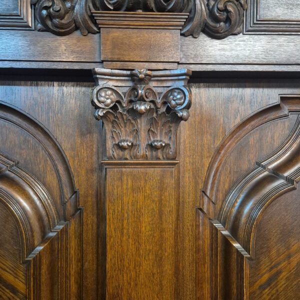 Schrank Kleiderschrank Historismus 1880 Eiche – Bild 16