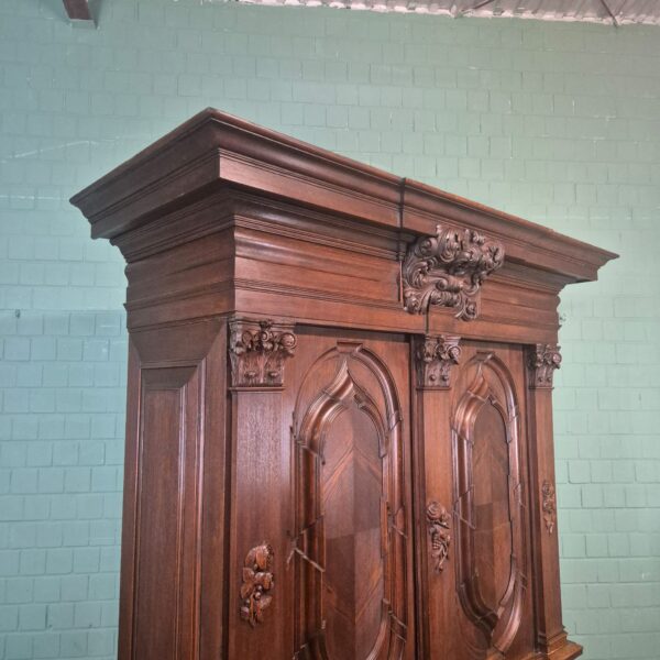 Schrank Kleiderschrank Historismus 1880 Eiche – Bild 5