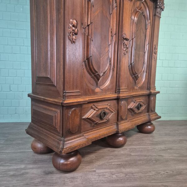 Schrank Kleiderschrank Historismus 1880 Eiche – Bild 9