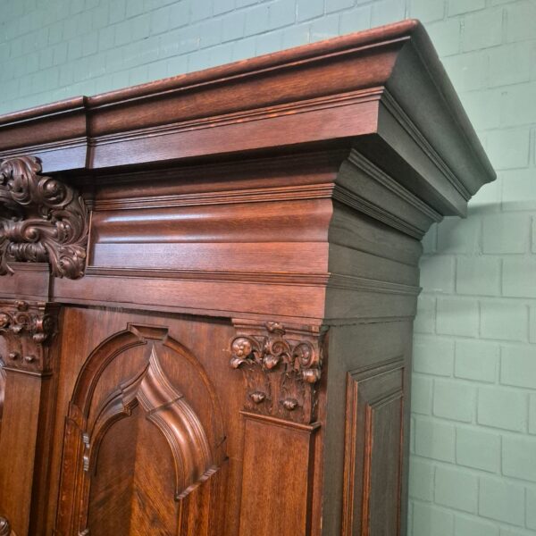 Schrank Kleiderschrank Historismus 1880 Eiche – Bild 14