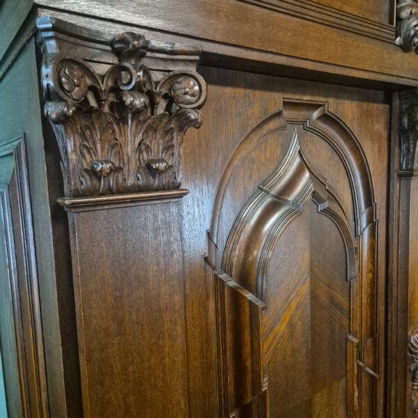 Schrank Kleiderschrank Historismus 1880 Eiche – Bild 7