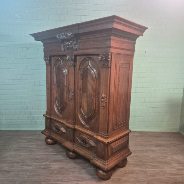 Schrank Kleiderschrank Historismus 1880 Eiche – Bild 4