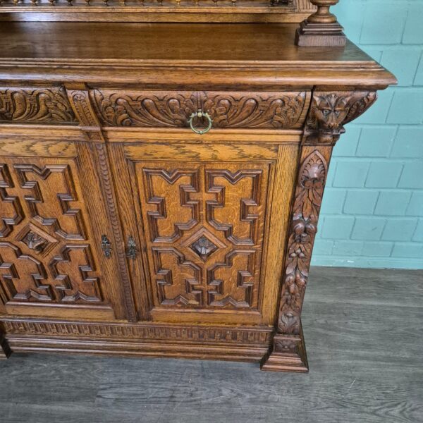 Buffetschrank Schrank Gründerzeit 1880 Eiche – Bild 13