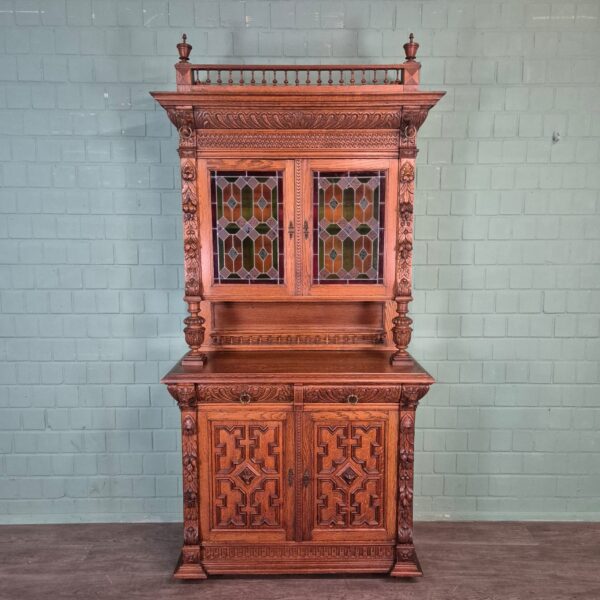 Buffetschrank Schrank Gründerzeit 1880 Eiche – Bild 3