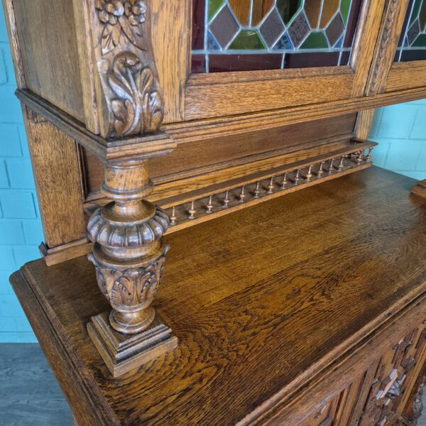 Buffetschrank Schrank Gründerzeit 1880 Eiche – Bild 9