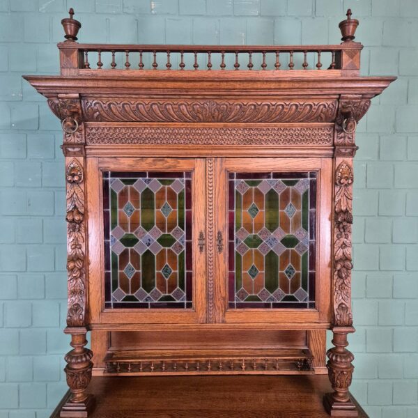 Buffetschrank Schrank Gründerzeit 1880 Eiche – Bild 18