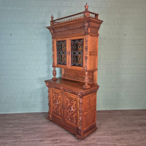 Buffetschrank Schrank Gründerzeit 1880 Eiche – Bild 5