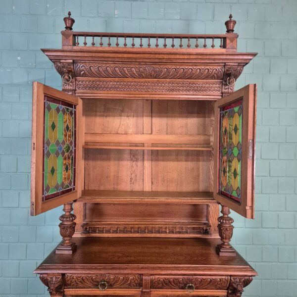 Buffetschrank Schrank Gründerzeit 1880 Eiche – Bild 23