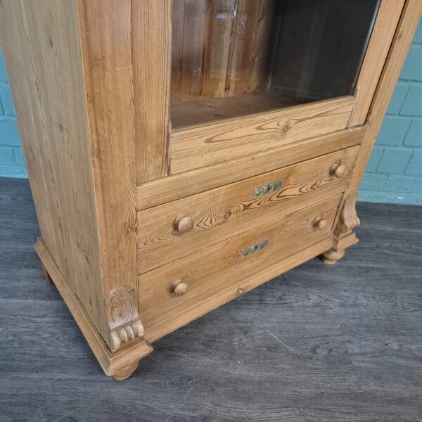 Vitrine Geschirrschrank Gründerzeit 1880 Kiefer – Bild 6